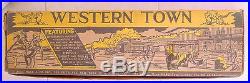 1952 MARX WESTERN TOWN NO. 4229 or 4230 BOXED w FLAT TIN! UNUSED