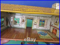 1952 Marx ROY ROGERS RODEO RANCH #3986 withExcellent BOX, Tin House & accessories