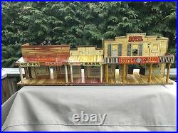 1952 Marx Roy Rogers Mineral City Tin Litho Western Town & Access. Playset Toy