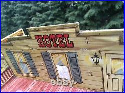 1952 Marx Roy Rogers Mineral City Tin Litho Western Town & Access. Playset Toy