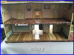 1952 Marx Roy Rogers Mineral City Tin Litho Western Town & Access. Playset Toy