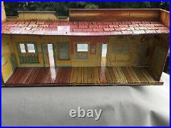 1952 Marx Roy Rogers Mineral City Tin Litho Western Town & Access. Playset Toy