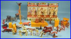 1952 Marx TV Super Circus 45+ Toy Playset Figures & Accessories Tin Sideshow