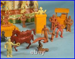 1952 Marx TV Super Circus 45+ Toy Playset Figures & Accessories Tin Sideshow