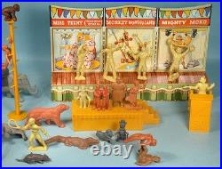 1952 Marx TV Super Circus 45+ Toy Playset Figures & Accessories Tin Sideshow