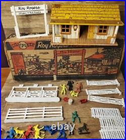 1954 Mark Bros Roy Rogers RODEO RANCH Box 3985 Western Cowboy Playset INCOMPLETE