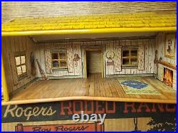 1954 Mark Bros Roy Rogers RODEO RANCH Box 3985 Western Cowboy Playset INCOMPLETE