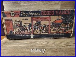 1954 Mark Bros Roy Rogers RODEO RANCH Box 3985 Western Cowboy Playset INCOMPLETE