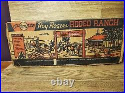 1954 Mark Bros Roy Rogers RODEO RANCH Box 3985 Western Cowboy Playset INCOMPLETE