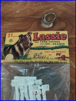 1955 MARX LASSIE FARM PLAYSET In Header Bag, New, RARE