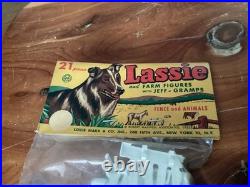 1955 MARX LASSIE FARM PLAYSET In Header Bag, New, RARE