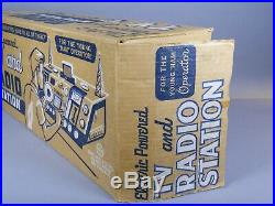 1955 MARX RADIO & TV Station Playset Complete Great Box