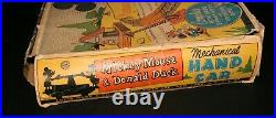 1955 Marx, Walt Disney Prod, Mickey Mouse & Donald Duck Hand Car Play Set, O/b