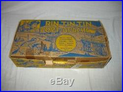 1956 Marx #3628 Rin Tin Tin at Fort Apache Play Set in Box Nearly 100% complete