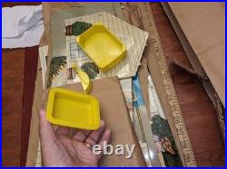 1959 MARX METAL SUBURBAN COLONIAL DOLL HOUSE PLAY SET With BOX INSTRs FURN. DISNEY