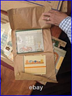 1959 MARX METAL SUBURBAN COLONIAL DOLL HOUSE PLAY SET With BOX INSTRs FURN. DISNEY