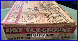 1959 Marx Battleground Playset #4749 Series 500 + Marine Beachhead Extras
