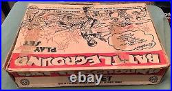 1959 Marx Battleground Playset #4749 Series 500 + Marine Beachhead Extras
