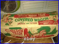 1959 Marx Wagon Train Playset WithOriginal Box And Extras