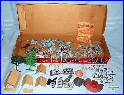 1960 MARX CIVIL WAR THE BATTLE OF THE BLUE AND GRAY PLAY SET No. 2646 IN BOX