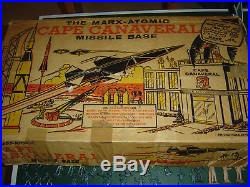 1960 Marx Atomic Cape Canaveral Missile Base Playset WithBox