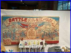 1960 Marx Battle of the Blue & Gray Civil War Play Set Playset Over 170PC #4745