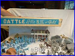 1960 Marx Battle of the Blue & Gray Civil War Play Set Playset Over 170PC #4745