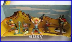 1960 Marx Disneykins Panchito Pistoles TV Scene! Pecos Bill, Jose Carioca READ