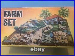 1960 Marx Miniature FARM SET Playset Hand Painted Old Toy Store Rare New In Box