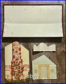 1960 Marx Suburban Colonial Metal Doll House in Box w Furniture & Acc inc Disney