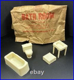 1960 Marx Suburban Colonial Metal Doll House in Box w Furniture & Acc inc Disney