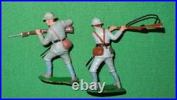 1960's Marx 132 Warriors of the World WW1 French Soldiers. 7/8 withCards & Boxes