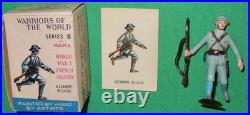 1960's Marx 132 Warriors of the World WW1 French Soldiers. 7/8 withCards & Boxes