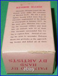 1960's Marx 132 Warriors of the World WW1 French Soldiers. 7/8 withCards & Boxes