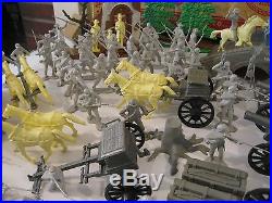 1960's Marx Battle of the Blue & Gray Playset 180+ Pc VF Clean Near Compete NR