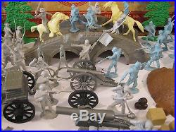 1960's Marx Battle of the Blue & Gray Playset 180+ Pc VF Clean Near Compete NR