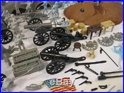 1960's Marx Battle of the Blue & Gray Playset 180+ Pc VF Clean Near Compete NR