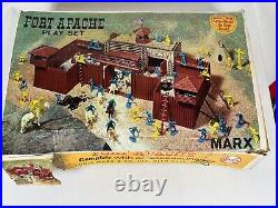 1960's Marx Fort Apache Playset Play Set with Original Box #3681, Nice