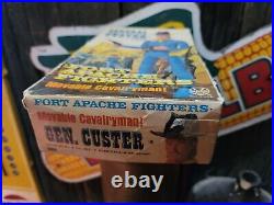 1960's Marx General Custer figure with original box Fort Apache