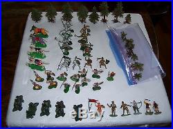 1960's Marx Toys Miniature Play Set Knights & Vikings in original box Hong Kong