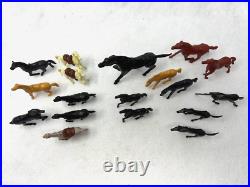 1960's Roy Rogers Herd of Horses Marx Playset Figures (LOT of 18 Toy Horses!)