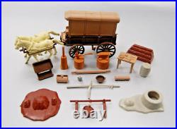 1960's Vintage MARX Fort Apache / Alamo Supply Wagon with Accessories