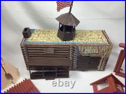 1960's Vintage Marx Fort Apache Playset 3681 In Box. MOSTLY COMPLETE