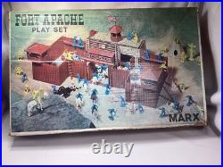 1960's Vintage Marx Fort Apache Playset 3681 In Box. MOSTLY COMPLETE