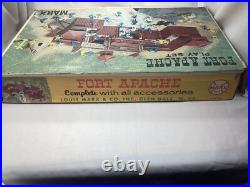 1960's Vintage Marx Fort Apache Playset 3681 In Box. MOSTLY COMPLETE