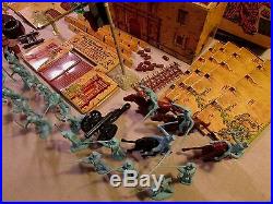 1960's marx playset boxed 54mm Walt Disney Davy Crockett at alamo flag pegs fort