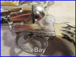 1960's playset mattel shooting shell pair of colt 45's with holster marx