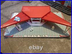 1960s Incomplete Sears Allstate Service Station Tin/Plastic MARX Play Set RARE