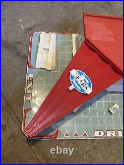 1960s Incomplete Sears Allstate Service Station Tin/Plastic MARX Play Set RARE