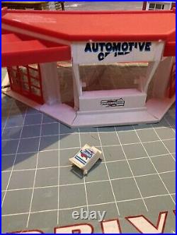 1960s Incomplete Sears Allstate Service Station Tin/Plastic MARX Play Set RARE